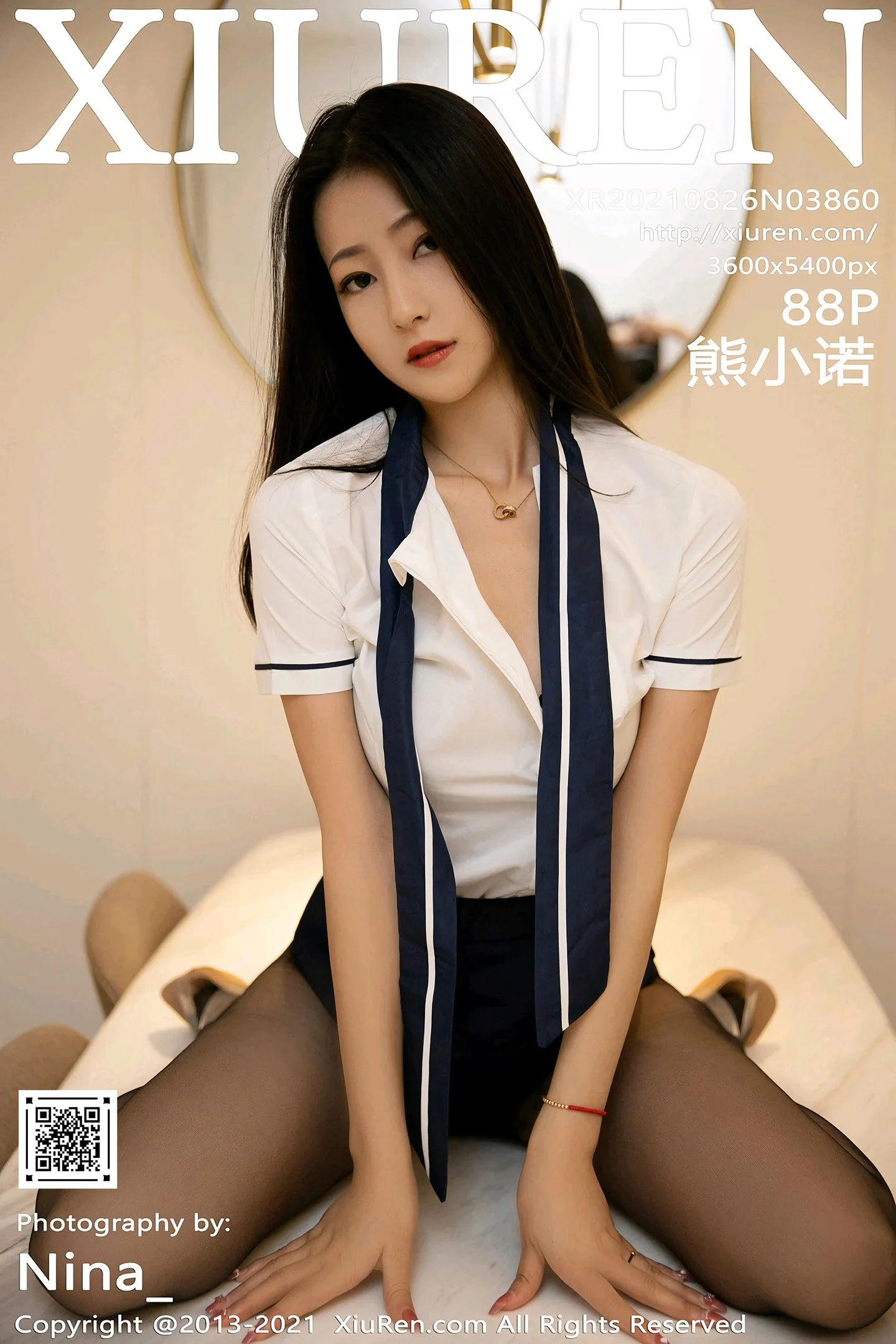 [XiuRen秀人网]No.3860_模特熊小诺阳朔旅拍白衬衫配黑短裙超薄黑丝裤袜极致魅惑写真88P-秀人网 - XiuRen.Space
